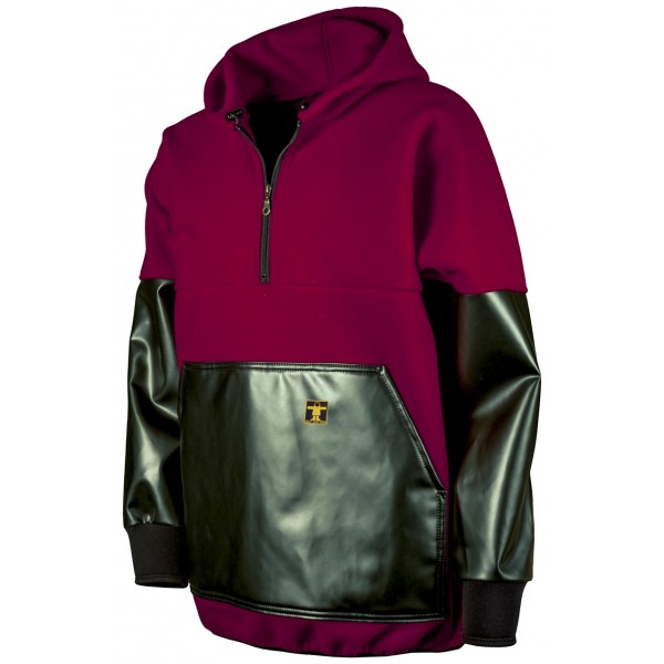 Felpa in pile da lavoro rosso